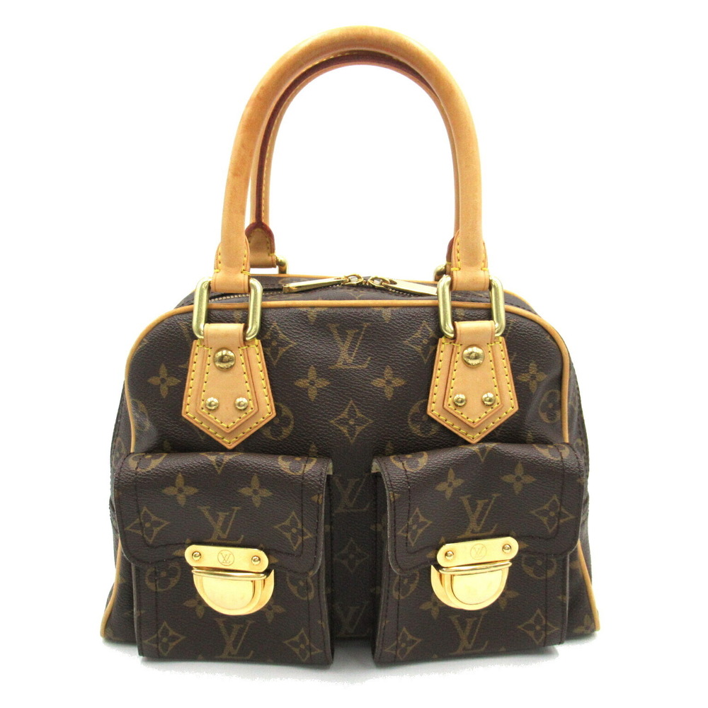 LOUIS VUITTON Manhattan PM Monogram Bag Brown